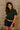Sawyer Dark Green Short Sleeve Top- close up view
