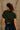 Sawyer Dark Green Short Sleeve Top- close up back view