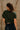 Sawyer Dark Green Short Sleeve Top- close up back view