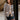Alma Navy & Cream Stripe Cardigan- front view