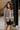 Alma Navy & Cream Stripe Cardigan- front view