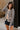 Alma Navy & Cream Stripe Cardigan- frontal side view