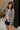 Alma Navy & Cream Stripe Cardigan- frontal side view