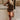 Leona Washed Brown Leather Mini Skirt- full body view
