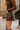 Leona Washed Brown Leather Mini Skirt- side view