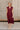 Kennedi Wine Zip-Up Midi Dress - full front view