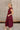 Kennedi Wine Zip-Up Midi Dress- side view