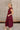 Kennedi Wine Zip-Up Midi Dress- side view