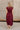 Kennedi Wine Zip-Up Midi Dress- back view