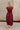 Kennedi Wine Zip-Up Midi Dress- back view