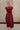 Kennedi Wine Zip-Up Midi Dress- full back view