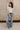 Cameron Dusty Blue Short Sleeve Tee - full body front view 