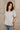 Cameron Dusty Blue Short Sleeve Tee - front view untucked