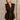 Gia Black & Gold Zip-Up Flare Tank- front view