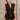 Gia Black & Gold Zip-Up Flare Tank- front view