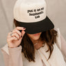 Put It On My Husband's Tab Trucker Hat - shown on model