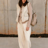 Paige Cream Bubble Hem Vest - full body front view