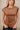 Torey Brown Faux Suede Ruched Top - front