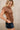 Torey Brown Faux Suede Ruched Top - side