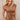 Torey Brown Faux Suede Ruched Top - frontal view