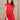 Breana Red Denim Short Sleeve Romper - front view