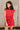 Breana Red Denim Short Sleeve Romper - front 