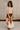 Aliya Taupe Knit Short Sleeve Sweater - full body front view