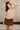Aliya Taupe Knit Short Sleeve Sweater - front view