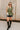 Gia Olive & Gold Zip-Up Flare Tank- full body view
