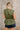 Gia Olive & Gold Zip-Up Flare Tank- back view