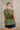 Gia Olive & Gold Zip-Up Flare Tank- back view