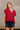 Ava Red Sleeveless Sweater- front view