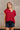 Ava Red Sleeveless Sweater- front view