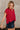 Ava Red Sleeveless Sweater- frontal side view