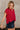 Ava Red Sleeveless Sweater- frontal side view