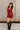 Cassidy Burgundy & Black Tweed Skort- full body view
