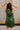 Elle Hunter Green Satin Mini Dress- back view