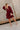 Selah Burgundy Satin Flare Mini Dress- full body view