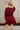 Selah Burgundy Satin Flare Mini Dress- full back view
