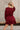 Selah Burgundy Satin Flare Mini Dress- full back view