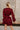 Selah Burgundy Satin Flare Mini Dress- back view