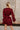 Selah Burgundy Satin Flare Mini Dress- back view