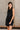 Daniela Navy Satin High Neckline Mini Dress- front top view