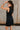 Daniela Navy Satin High Neckline Mini Dress- back side view