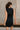 Daniela Navy Satin High Neckline Mini Dress- back view