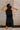 Daniela Navy Satin High Neckline Mini Dress- full back view