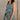 Jenna Blue & Gold Floral Tie Waist Mini Dress- frontal side view