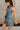 Jenna Blue & Gold Floral Tie Waist Mini Dress- close up side view