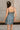 Jenna Blue & Gold Floral Tie Waist Mini Dress- full back view