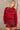Aleena Burgundy Red Satin Top- top front view